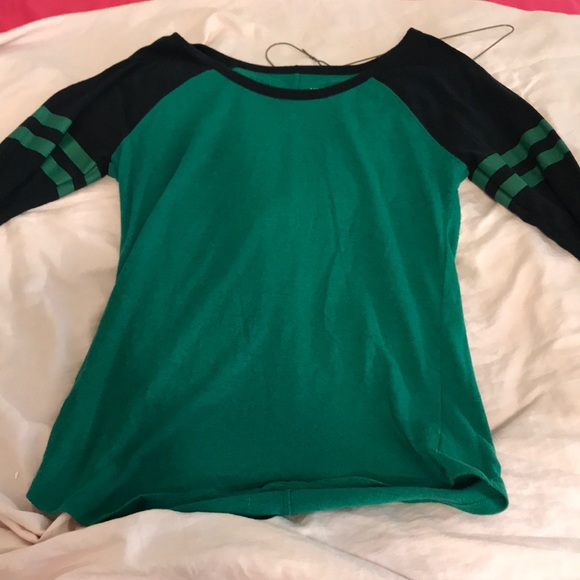 green baseball tee women's
